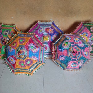 Wholesale Lot Of Sun Protection umbrella Unique multi Color Umbrella For Decoration Diwali, wedding party decor Umbrella