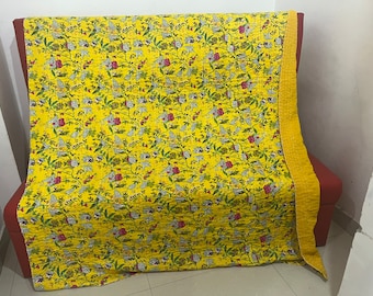 Kantha Quilt indische handgemachte werfen Wendedecke Tagesdecke Baumwollstoff Boho boho Quilt schicke Bettwäsche Tagesdecken