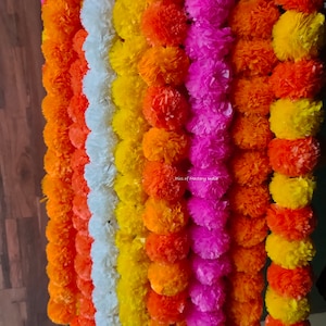 Indian Wedding Mix Marigold Flower Garlands Decorative Flowers Strings