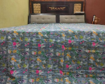 Courtepointe Kantha Boho Kantha Couverture Indien fait main Kantha couvre-lits Courtepointes à vendre et cadeaux Couvertures matelassées