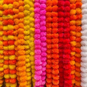 Diwali Floral Garlands Marigold Decorations Wedding Festive Decor Traditional Indian Garland Party Decor