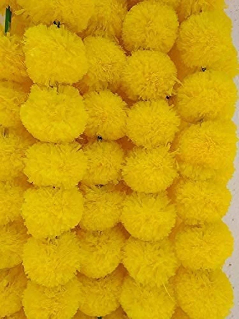 Wholesale Lot of Artificial Yellow Marigold Flower Garlands Etsy