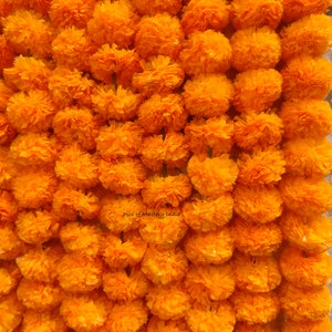 VENDITA SU Fiore di calendula indiano Decorativo artificiale Deewali Corde di ghirlanda di fiori di calendula per la decorazione della festa nuziale di Natale Mango