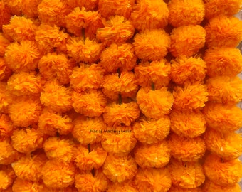 Marigold Flower Garland - Indian Wedding, Festive Home Decor