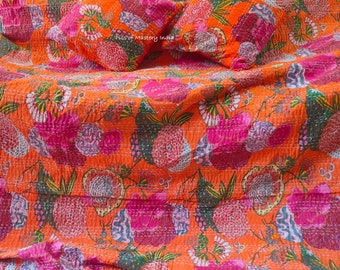 Cotton Blanket Gudari for Bedroom Reversible Quilt Sofa Throw Decor Gudari Bedding Ethnic Blankets