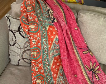 Wholesale Lot Of Indian Vintage Kantha Quilt Handmade Throw Reversible Blanket Bedspread Cotton Fabric BOHEMIAN quilt