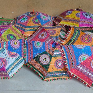Autentico stile boho, parasole da giardino, decorazione Diwali, ombrello da viaggio, telo da spiaggia boho, decorazione hippie