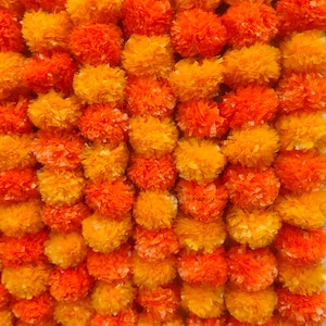 Artificial Marigold Garlands Diwali Decor Ethnic Home Decor Floral Garland Festive Decorations Hindu Decoration