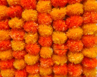Artificial Marigold Garlands Diwali Decor Ethnic Home Decor Floral Garland Festive Decorations Hindu Decoration