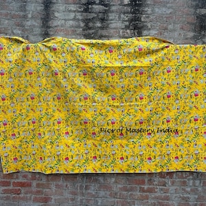 Indian Kantha Quilt Handmade Kantha Bedcover Bedding Kantha Bedspread Throw Cotton Blanket Gudari Kantha King Size Hand Stitched Sofa Quilts