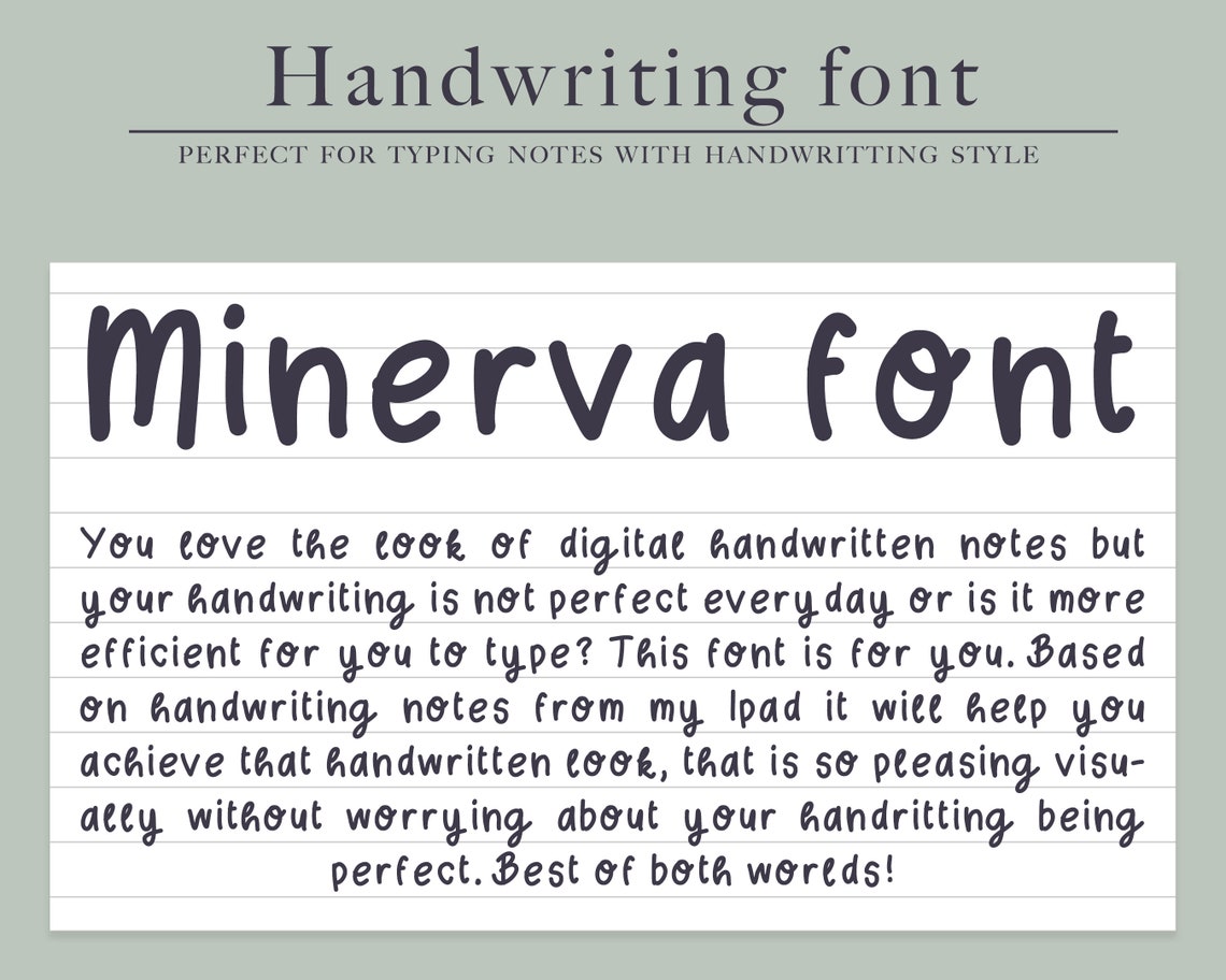 Simple Handwritten Font for Student Notes, Neat Handwriting Font ...