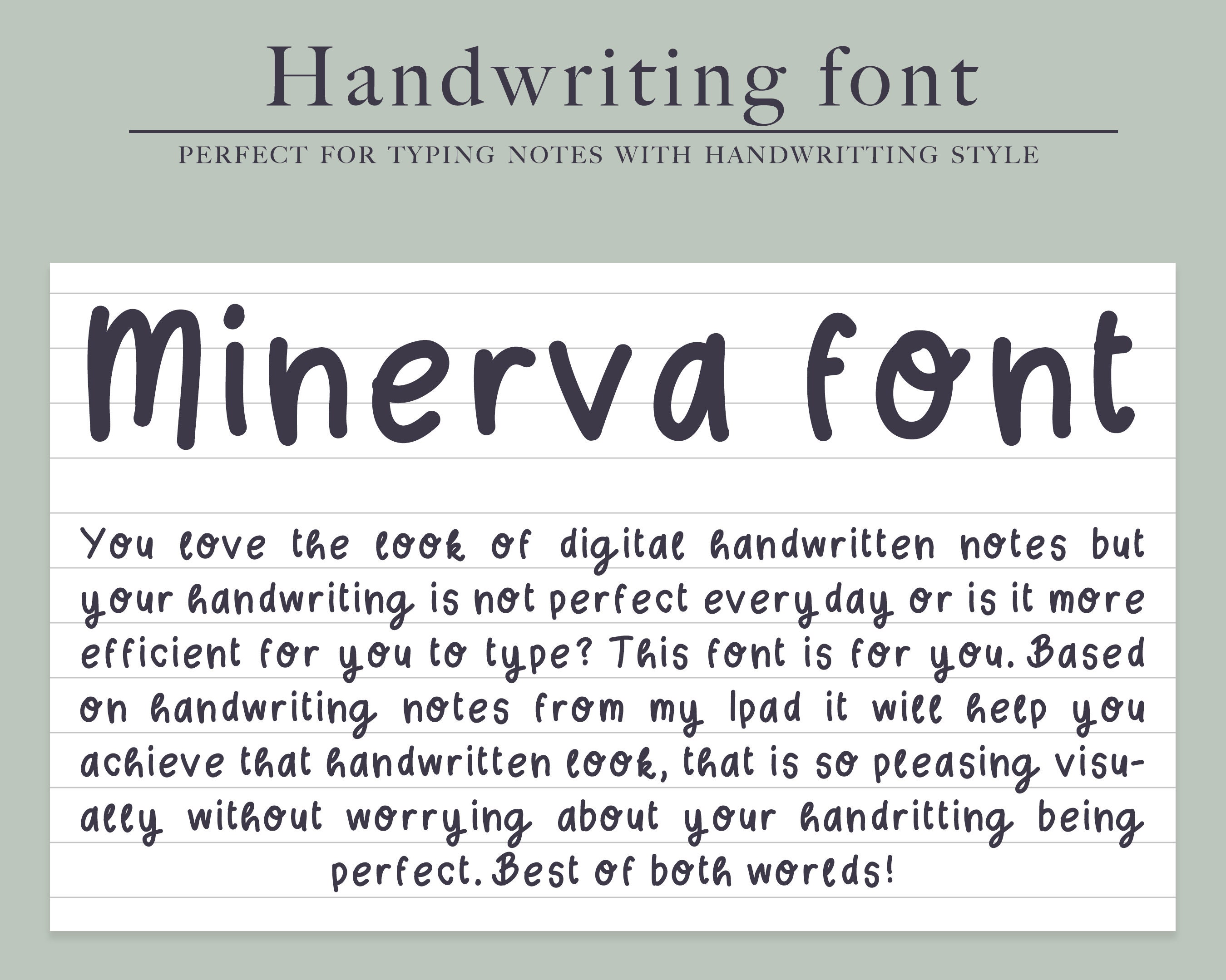 Simple Handwritten Font for Student Notes, Neat Handwriting Font ...