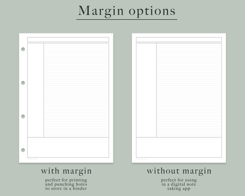 Printable Cornell Notes Template Goodnotes, Digital Note Taking