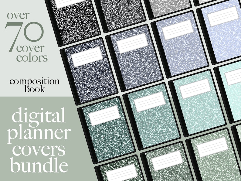 Digital Composition Notebook Covers for Goodnotes Digital Etsy