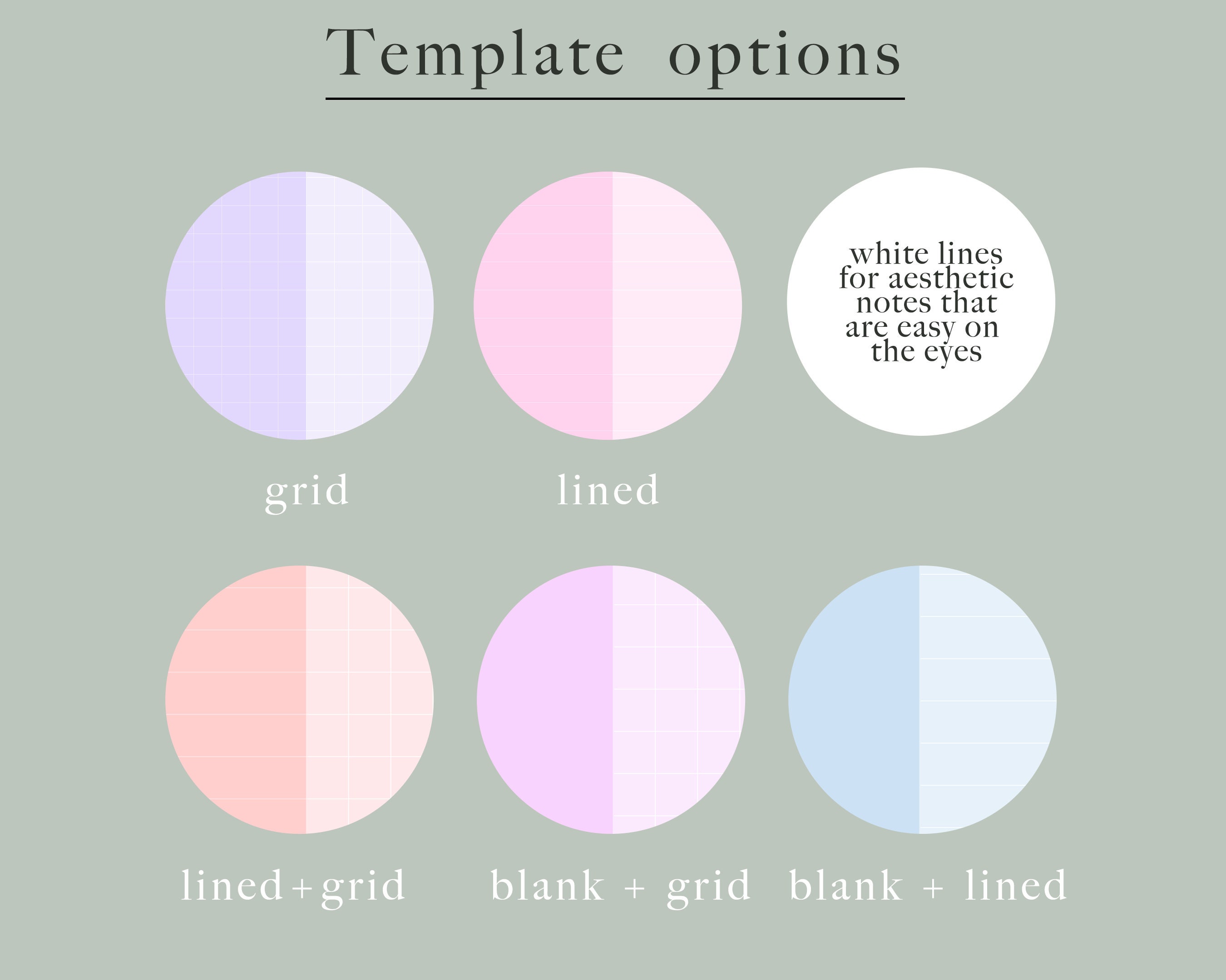 Digital Note Taking Template, Pastel Digital Note Paper, Goodnotes ...