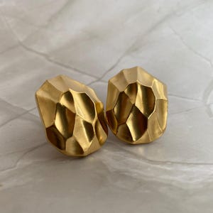 Vintage 80’s YSL earrings, 22k gold plated clip ons