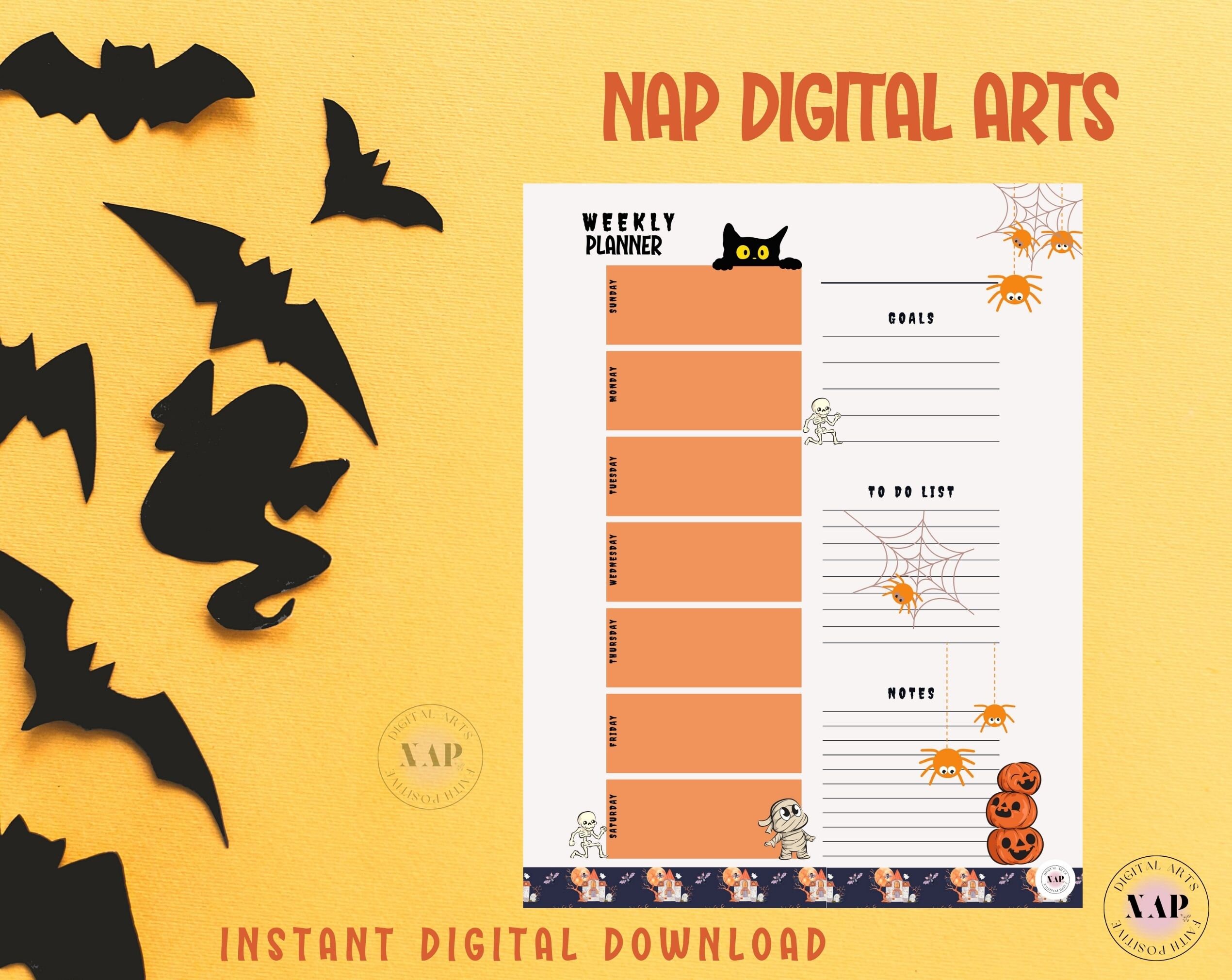 Weekly Planner PDF, Printable Planner Bundle, Vertical Planner Sticker ...