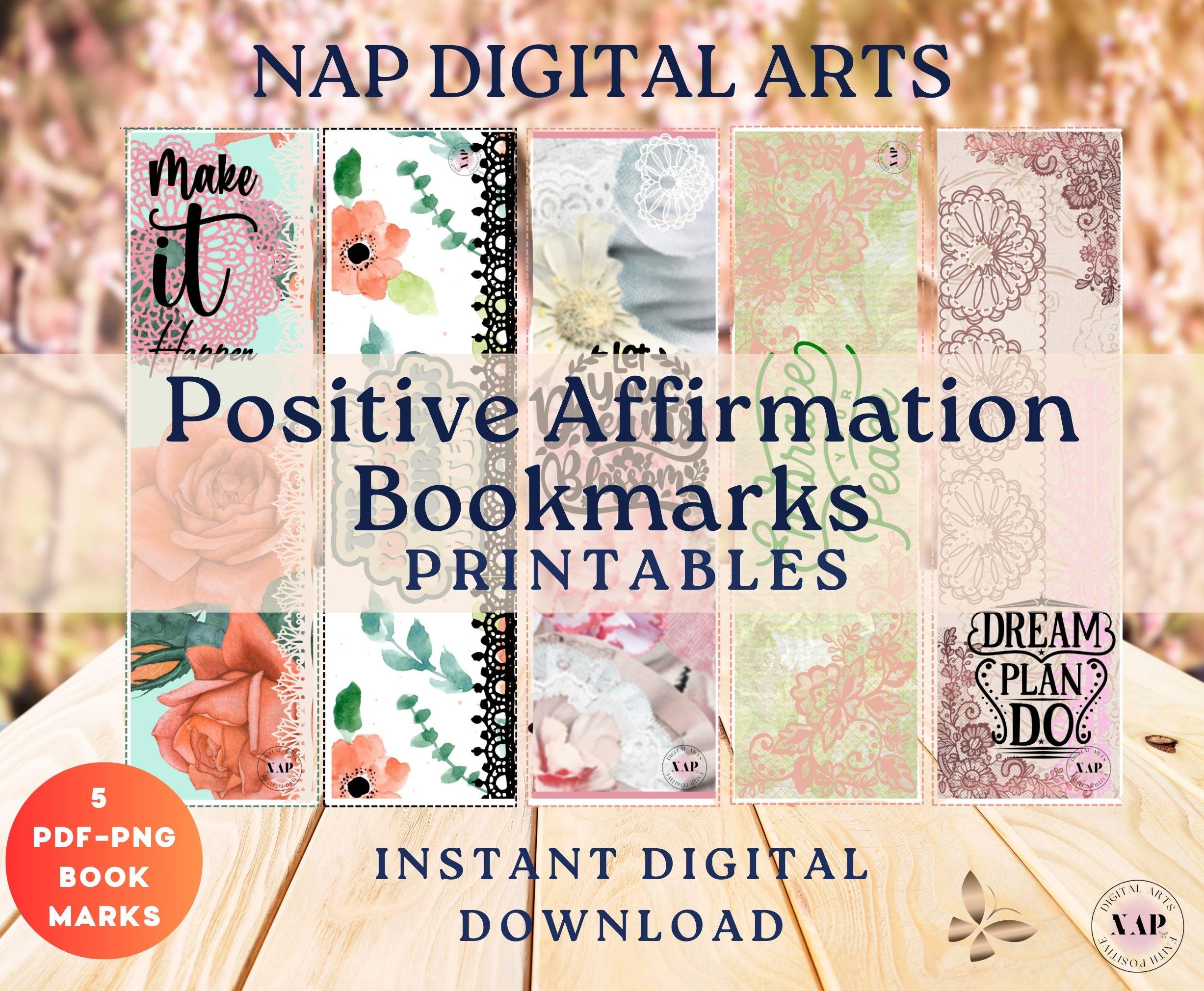 Positive Affirmation Bookmarks, Inspirational Quotes, Self Love ...