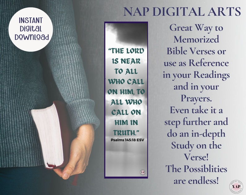 Scripture Memory Bookmark Faith Printable Bookmarks, 5 Bible Verse Quotes, Scripture Verse ...