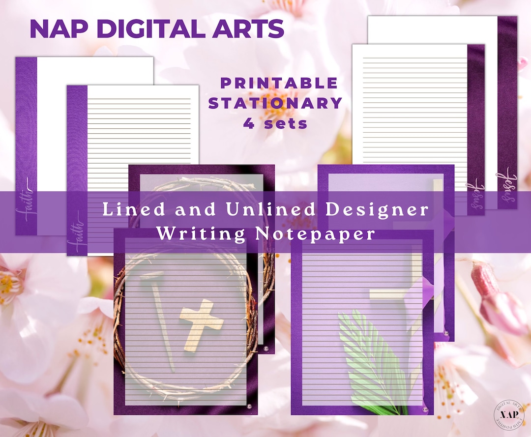 Religious Stationery Paper Printable Stationary Download - Etsy