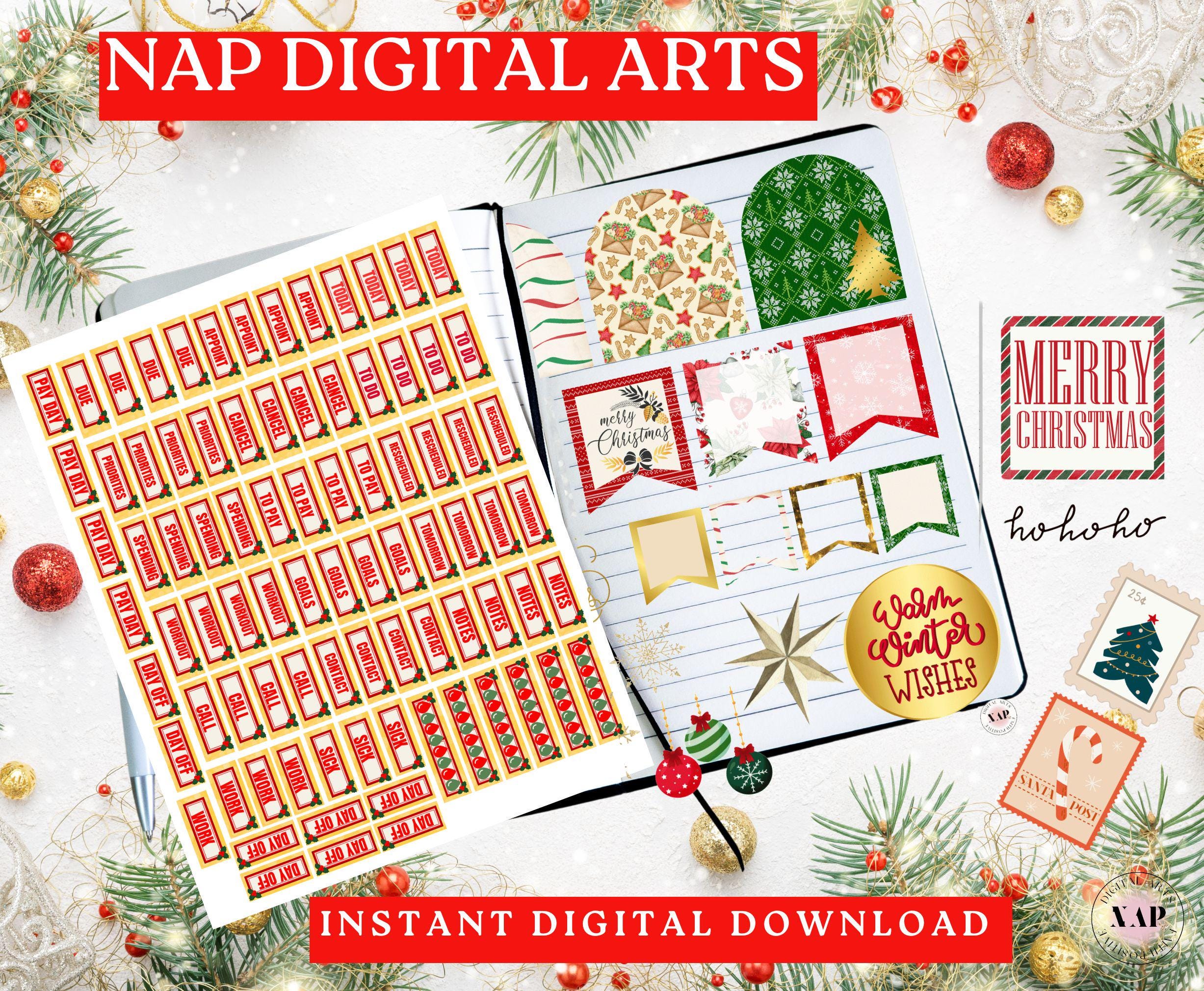 Holiday Charms Planner Printable, Christmas Planner Printable Bundle ...