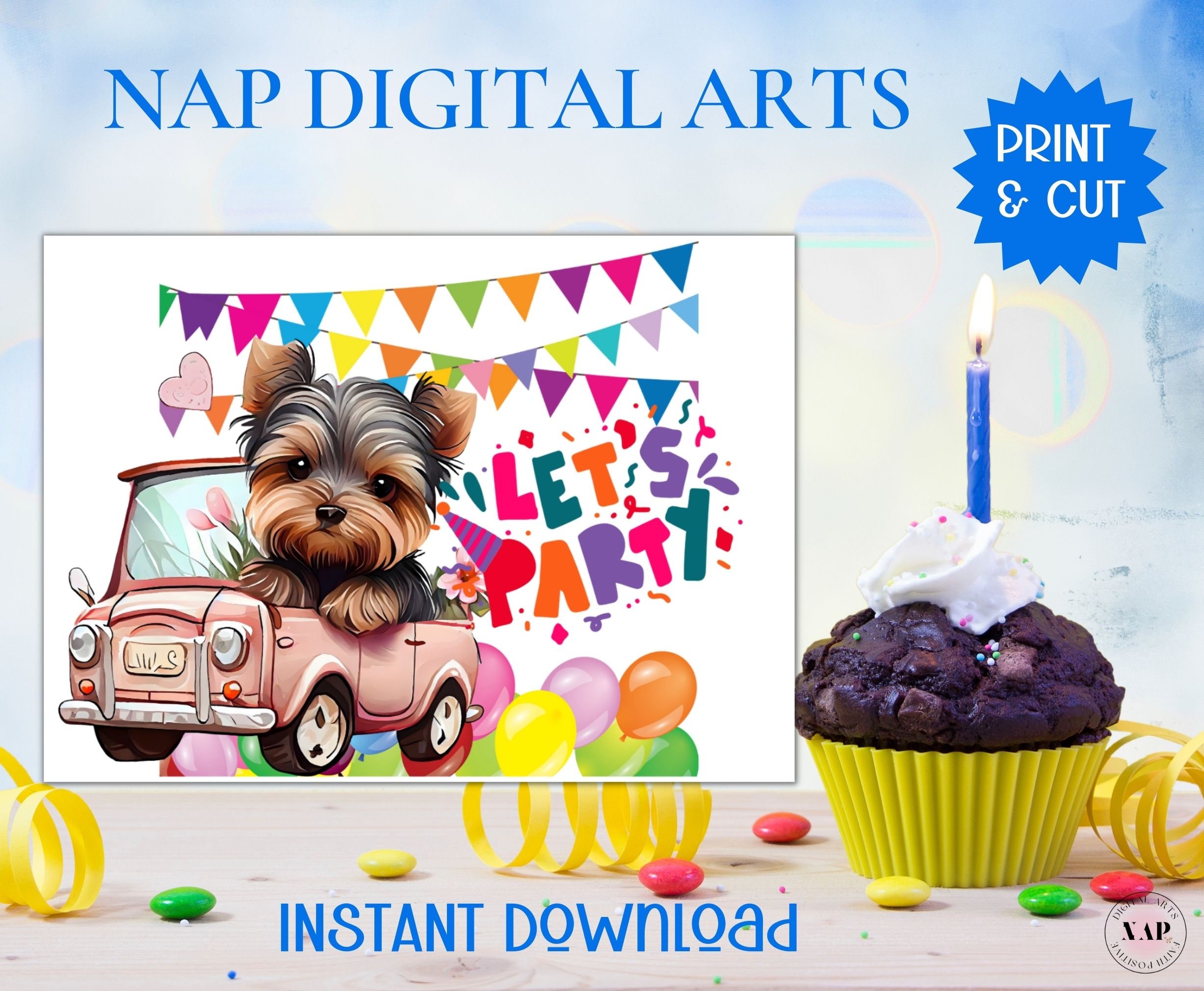 Printable Dog Birthday Card, Dog Birthday Card, Birthday Cards for Dog ...