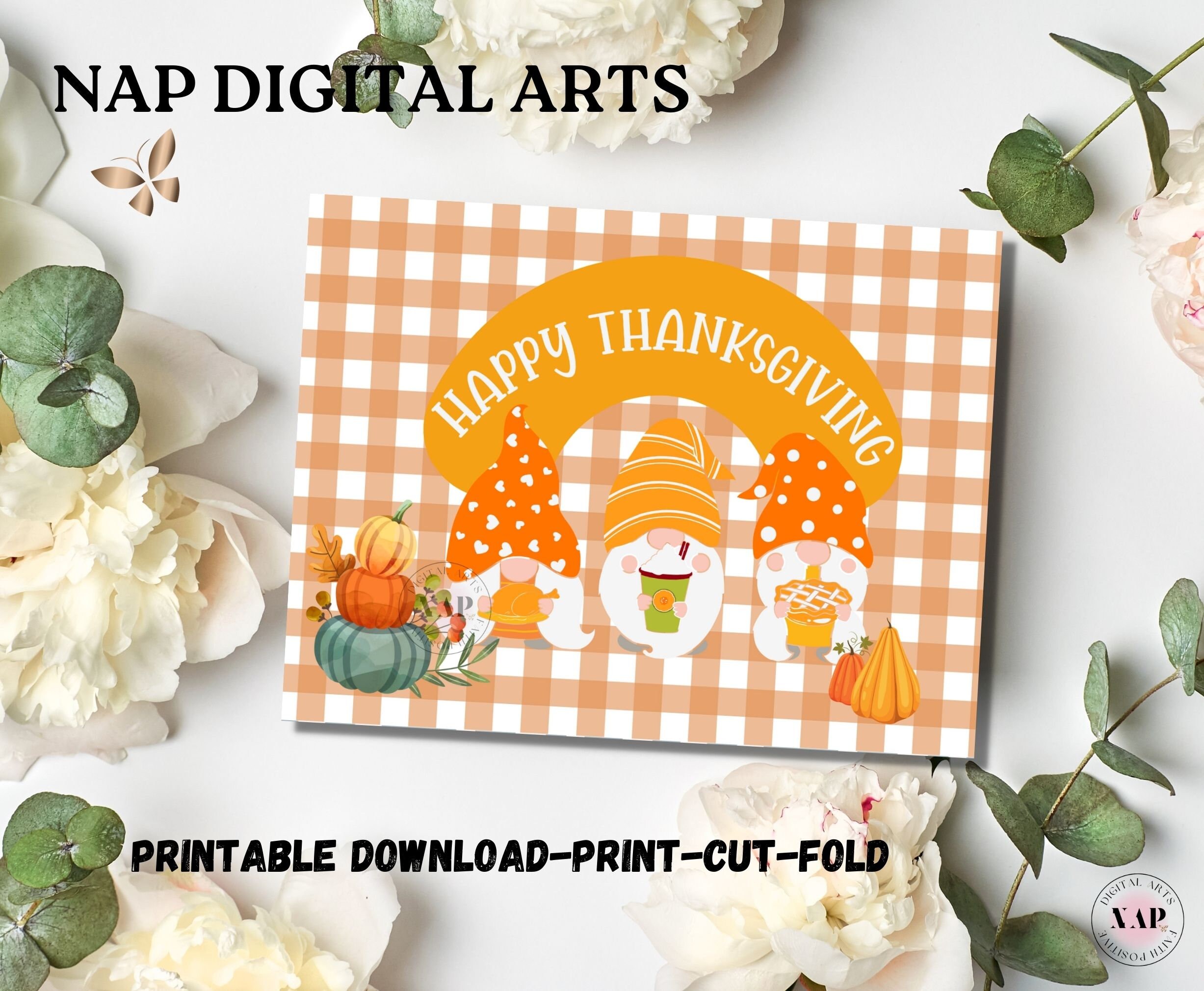 Fall Bundle Cards, Thanksgiving Cards Printable, Set of 7 Cards ...