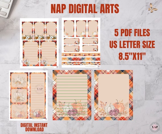 Fall Printable Stationary Printable Writing Paper Digital - Etsy