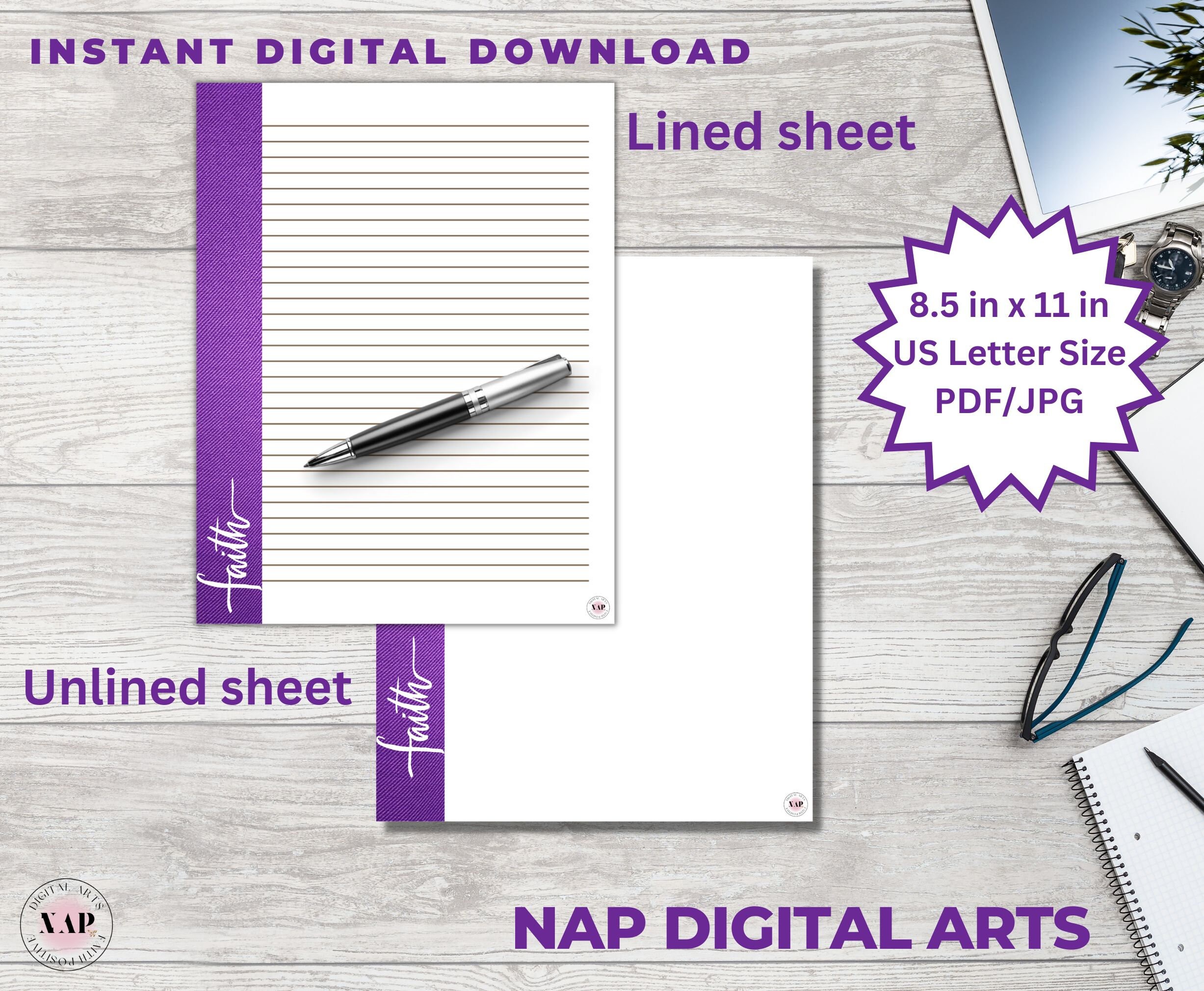 Religious Stationery Paper, Printable Stationary Download, Christian ...