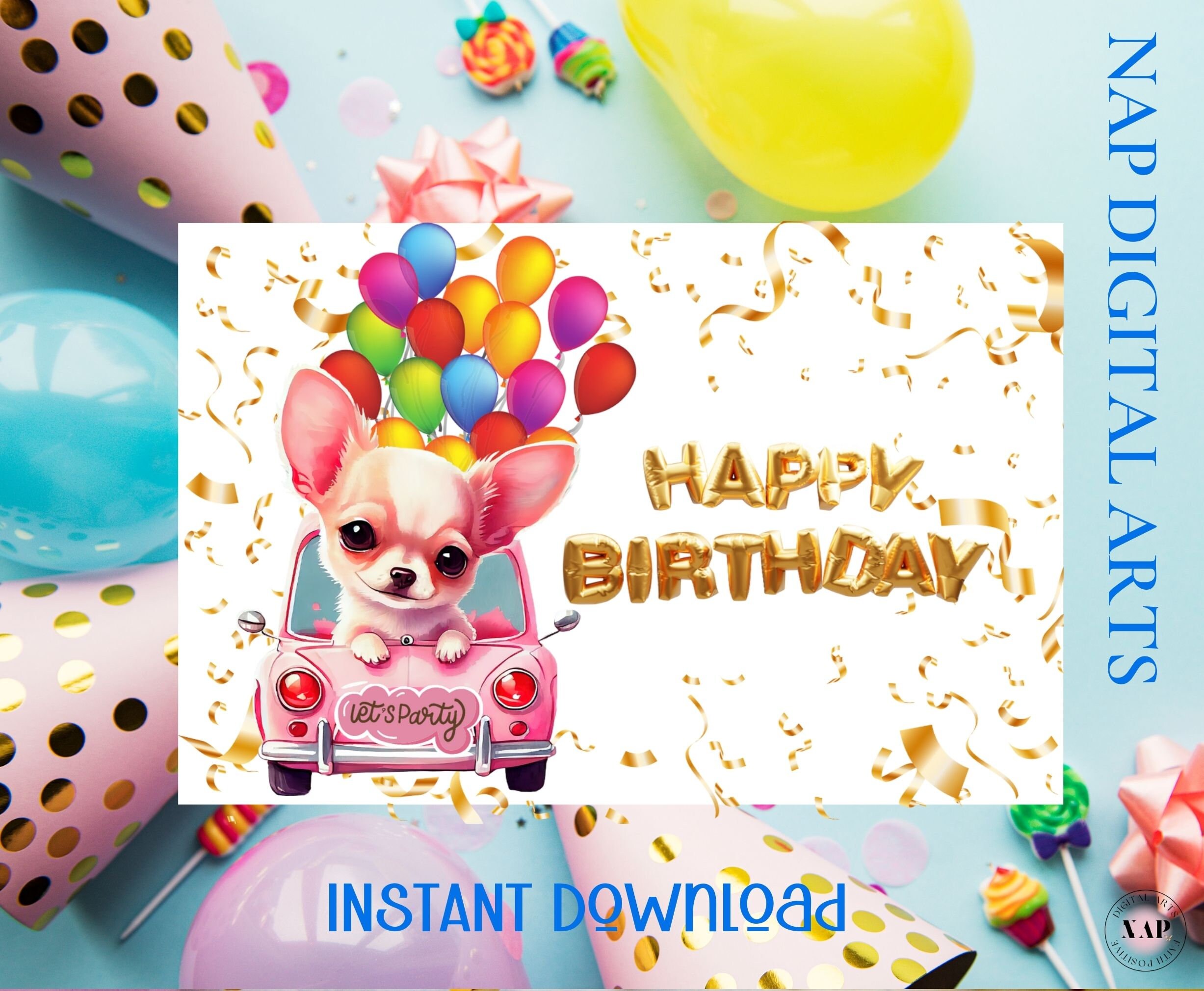 Printable Birthday Card, Dog Birthday Card, Birthday Cards for Dog ...
