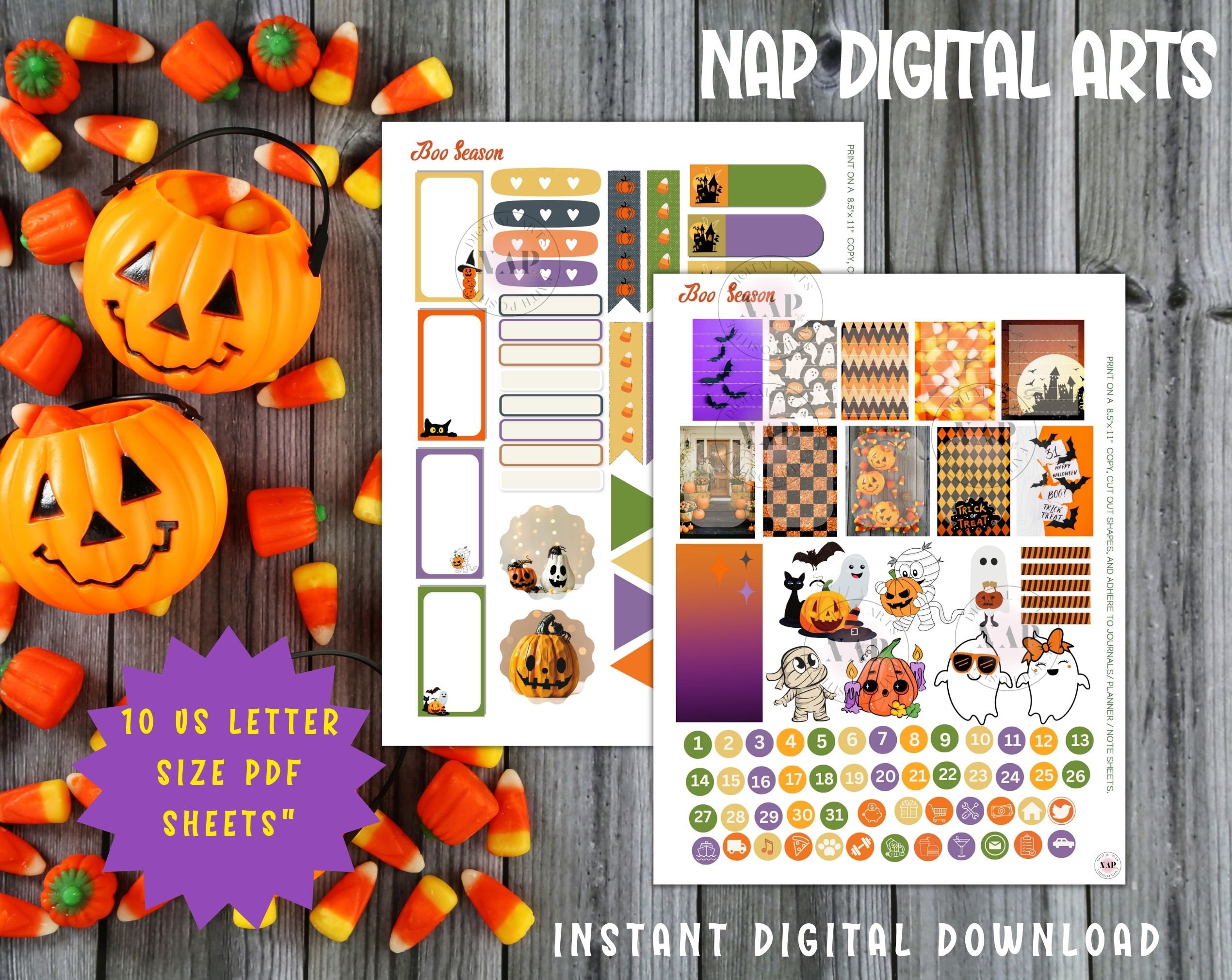 Weekly Planner PDF, Printable Planner Bundle, Vertical Planner Sticker ...