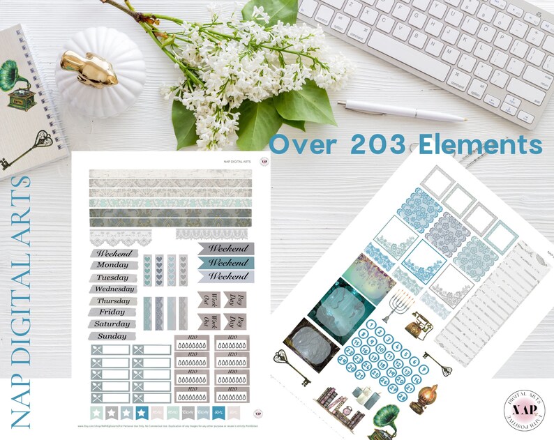 Printable Bullet Journal, Bullet Journal Sheet, Bullet Stickers Sheet ...