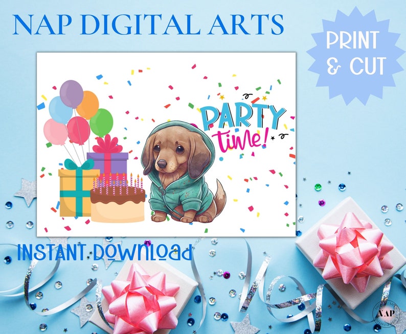 Printable Birthday Card, Dog Birthday Card, Birthday Cards for Dog ...