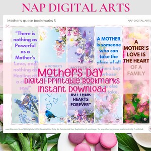 Bookmark for Women, Floral printable set, Bookmark lover, Affirmation quotes, Bookmark set, Daily affirmations, Mothers quote printable, Mom