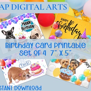 Niedliche Geburtstagskarte, Hund Geburtstagskarte, Geburtstagskarten für Hundeliebhaber, alles Gute zum Geburtstag, süße Hundekarte, digitale Geburtstagskarte, Freund Geschenkkarte