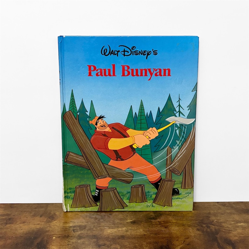 1989 Vintage Walt Disney's Paul Bunyan Book - Tall Tale American Folk ...