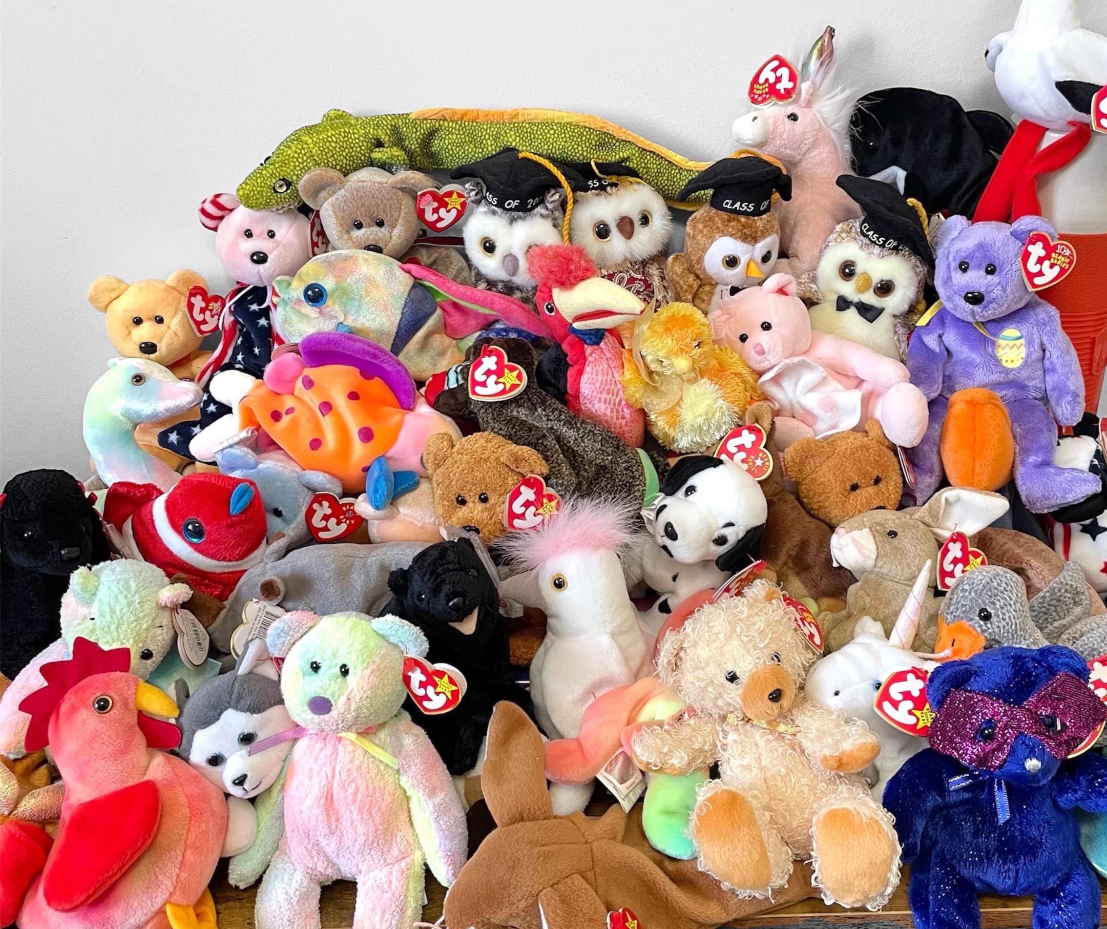 Ty Beanie Babiesコレクション、29セット Vintage TY Beanie Babies Retired Collectibles, Some With TAG