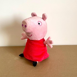 2003 Vintage Peppa Pig Plush with oink Sound, Peppa Pig Stuffed Animal Toy, Peppa Pig Collectible Toy, Makes Noise when belly is pressed, 8"
