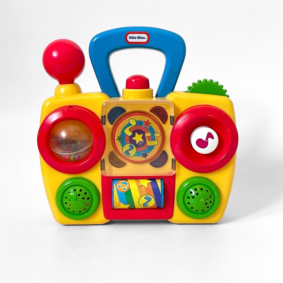 Vintage Little Tikes Pop Tunes Toy Boom Box With Sound & Light, Lil ...