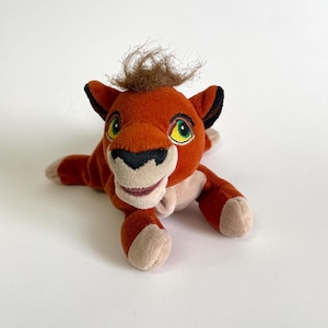 Peluche Kovu Pride de Simba, le Roi Lion de Disney vintage | Peluche Kovu Floppy | Rare jouet Disney à collectionner (8 pouces)