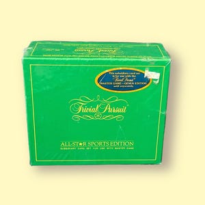 Jeu de cartes filiale Trivial Pursuit All Star Sports Edition vintage des années 80, jeu classique Trivial Classic, États-Unis en fabriqué, scellé