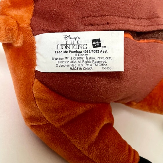 13 Vintage Disney Talking the Lion King Pumbaa Stuffed Animal Plush Feed Me Pumbaa Warthog Talks Farts Interactive Hasbro Toy Preowned Etsy