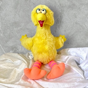 25" Vintage Pull-String Talking Big Bird Stuffed animal, 1992 Muppet Sesame Street Plush, (USA - TARIFF FREE)