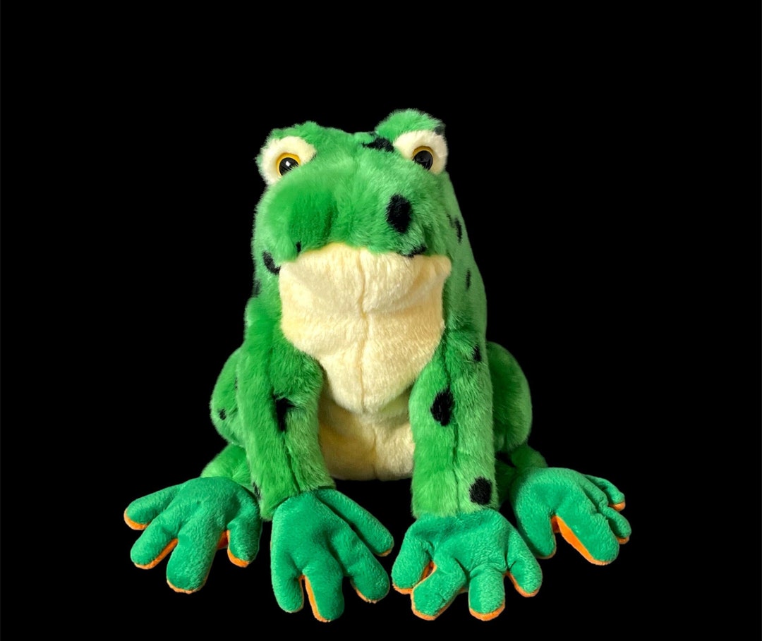 14 TY Buddy Lilypad the Frog Large Ty Beanie Baby Cute Green Frog Plush