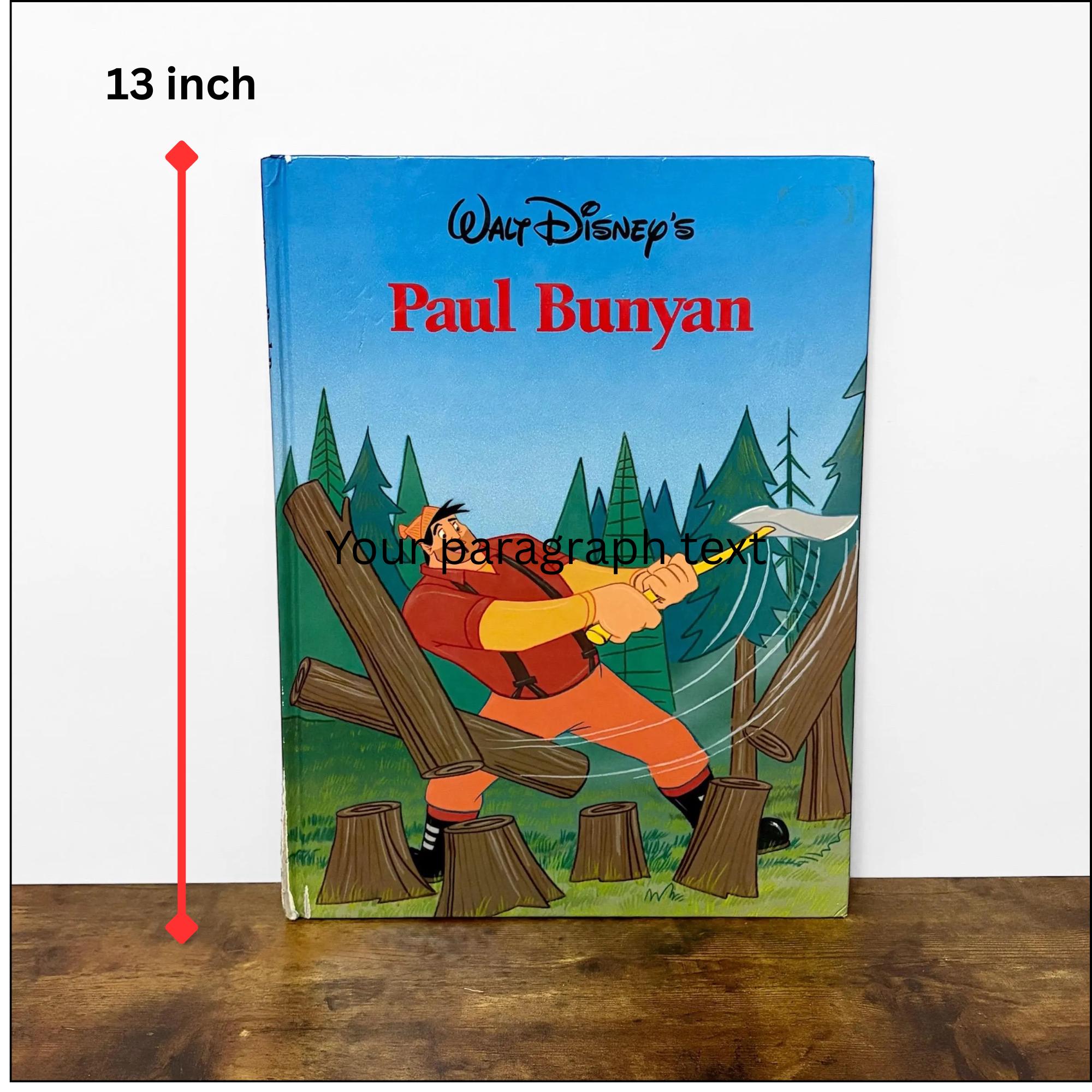 1989 Vintage Walt Disney's Paul Bunyan Book - Tall Tale American Folk ...