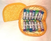 Zippered pouch for 14 homeopathic remedies