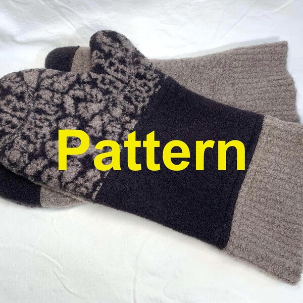 Pattern only - Felted oven mitts