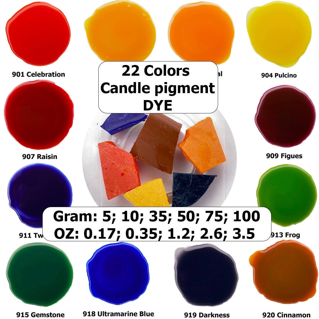 16 Colors Liquid Candle Dye for Candle Making, Pigment for Epoxy Resin, Wax  Liquid Dye, Candle Colorants, Candle Dye Set, Soy Wax Dye 