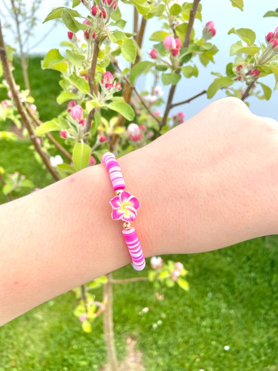 Pink Flower Bracelet