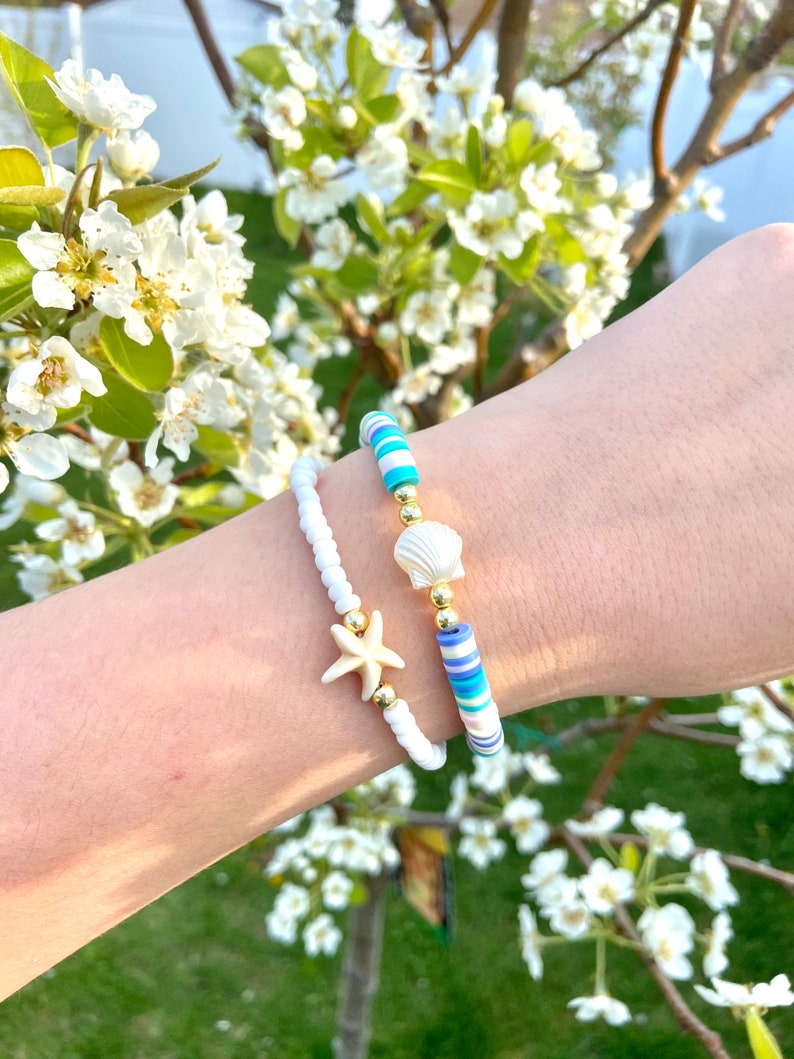 Sea Shell Bracelet Stack - Etsy
